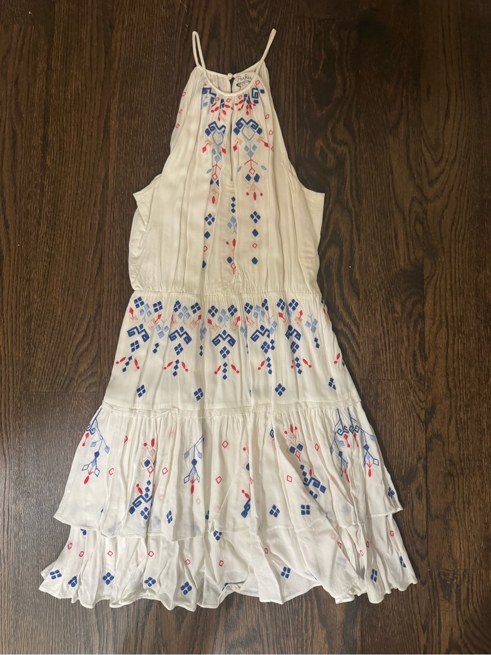 PARKER Sleeveless Tiered Embroidered Sundress